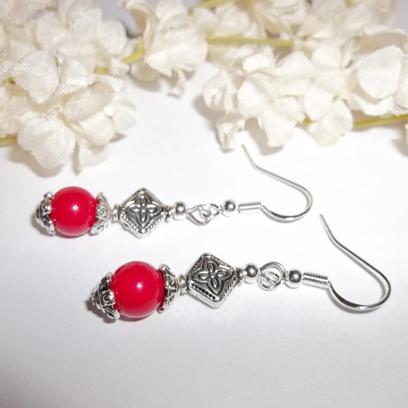 Red Earring Earring Earring Earring Earring Earring Earring Earring Earring 5231 - Picture 4 of 10